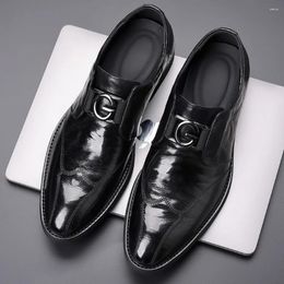 Dress Shoes Formal Leather For Men's Genuine Business British Style Leg Covers Casual Sheepskin Mens Commuting