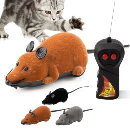 Toys Wireless Remote Control Toy Mouse Motion Moving Squeaky Electronic Emulation Mice for Pet Cat Dog Scary Trick Supplies Animal