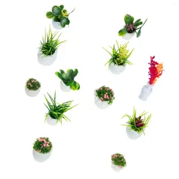 Garden Decorations 12 Pcs Mini Plant Model House Layout Tiny Miniature Potted Decor Decoration Bonsai Outdoor Tools Supplies