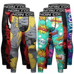 Clothing Mens Sport Gym Compression Leggings Running Tights Quick Dry Fit Basketball Trousers MMA Training Jogging Fitness Workout Pants