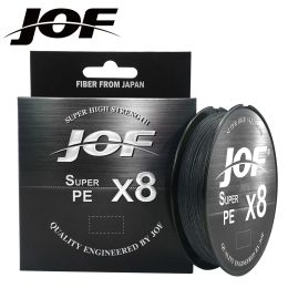 Lines JOF 8 Strands Braided Fishing Line 300M Multifilament Carp Fishing Japanese Braided Wire Fishing Accessorie PE Line