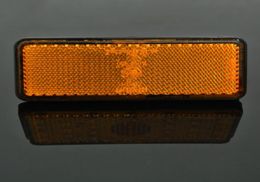 2X Amber Rectangle LED Reflectors Turn Signal Light Universal Motorcycle Reflectors lights7078142