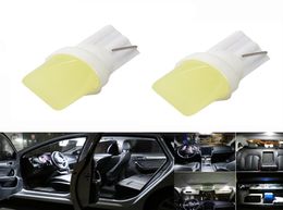 100pc Car led T10 cob 194 168 W5W 15W Ceramic Shell Super Bright White Car Auto Wedge Side Licence Plate Lights Lamp Bulb7617640