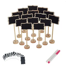 Party Supplies 20pcs Mini Wooden Wedding Blackboard Chalkboard Rustic Decoration Birthday Home Decor Sign Message Board