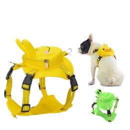 Carriers Pet Cat and Dog Vest Type Chest Strap Dog Cartoon Chest Strap Cute Yellow Dog Rope Traction Dog Chain Pet Supplies