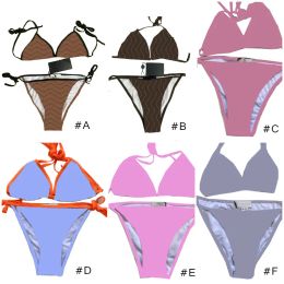 Hot Selling Bikini Women Fashion SwimeWear in Stock Swimsuit Bandage Sexig Bathing Syy Sexy Pad Tow-Piece 6 Styles