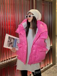 Coats Candy color White Duck Down Vest Jacket For Women Hooded Candy Windproof Sleeveless Waistcoat Snow Jacket Outwear 2023