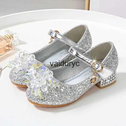 Sandals Flower ldrens Shoes Beach Princess Girl For Kids Glitter Wedding Party Infantil Chaussure EnfantH24229