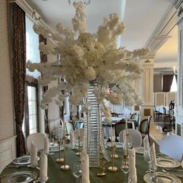 Exquisite Wedding Table Centrepiece Stand Table no Light Candle Holder Crystal Flower Stand For Wedding Party Event Pillar Aisle Columns Road Lead