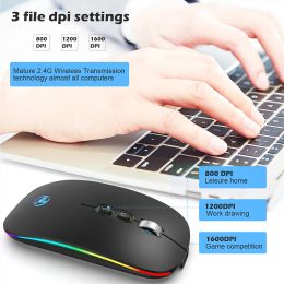 Mice Bluetooth Mouse for Huawei Mediapad M3 lite 10 BAHL09/W09/AL00 Tablet Rechargeable Wireless 2.4G Mouse for Xiaomi Laptop Silent