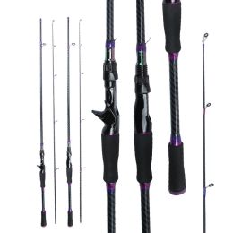 Rods Lure Fishing Rod 1.65m 1.8m Carbon Fibre M Power 2 Section Spinning Baitcasting Fishing Tackle Lure Rod