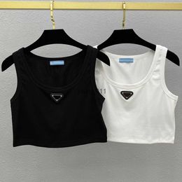 Women's Blouses Shirts Designer short tanks Embroidery Sexy Off Shoulder Black and White clothes Sleeveless Backless Vest Ladies solid 240229