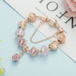 Luxury Brand Rose Gold Bracelet Best Mom Beaded Bracelet New Birthday Gift Jewelry Wholesale Classic Charm Snake Bone Chain Bracelet