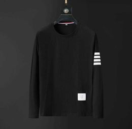 Brand Mens T Shirts Graphic Autumn Long Sleeve Clothes Plus Size Homme High Quality Korean Style Fashion Black Striped Tops 2106298676531