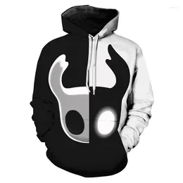 Men's Hoodies Anime Hollow Knight 3D Graphic MenWomen Fashion Kids Personality Hoodie Harajuku Yin Yang Sweatshirts Hooded