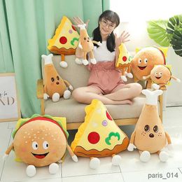 Stuffed Plush Animals Chips Chicken Leg Fries Food Pillow Pizza Snack Plush Toy Bed Soft Doll Cusion Creactive Valentines Day Birthday Gift Plushie