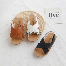 Sandals Toddlers Boys Girls 2023 Summer ldren Beach Shoes Kids Fashion Cross-tied Anti-sliperry Soft Simple New HotH24229