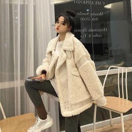 Fur Women Autumn Winter Faux Fur Coat Female Loose Casual Warm Soft Fake Fur Jacket Plush Overcoat Pocket Wild Teddy Coats