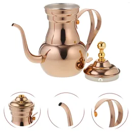 Dinnerware Sets Arabic Coffee Pot Long Narrow Spout Teapot Stainless Steel Kettle With Strainer Water Travel