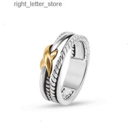Rings moissanite Ring Twisted rings luxury Jewellery designer for men silver plated Vintage Cross X shaped women rings gold jewelly birthday wholesale 240229