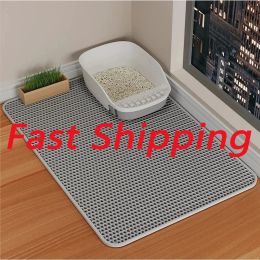 Houses Cat Litter Mat Waterproof Double Layer Pet Litter Box Mat Pet Toilet Cat Mat Nonslip Sand Cat Washable Mat Pet Clean Supplies