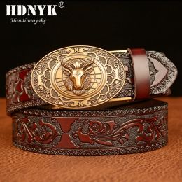 Belts Classical Designer Sheep Head Bucke Belt Genuine Leather Belt for Men