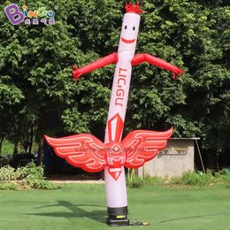 wholesale 5mH (16.5ft) with blower Customised advertising inflatable wings air dancer tube man toys sports inflation sky dancer for party event decoration