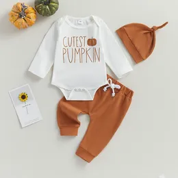 Clothing Sets Miolasay Infant Baby Boy Farm Letter Print Outfits Long Sleeve Rompers Truck Pants Hat 3Pcs Set Clothes