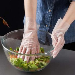 Disposable Gloves 50Pcs One-time TPE Food Grade Household Products Transparent Thickened Kitchen