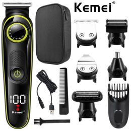 Trimmer Kemei 696 Electric Hair Clipper Multifunctional Trimmer for Men Electric Shaver for Men's Razor Nose 5 in 1 Professional Trimmer