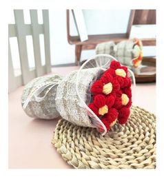 knitting flowers with many colors and styles