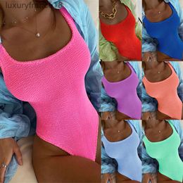 Womens Swimwear 2023 Sexy Ribbed One Piece Swimsuit Women Female Bodysuit Ladies Thong Monokini Bathing Suit Swim Summer Beach Wear''gg''HO5H