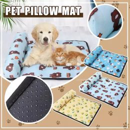 Mats Pet Pillow Cooling Mat Pad Summer Dogs Cats Ice Silk Cooling Blanket Cushion Pet Sofa Kitten Puppy Supplies