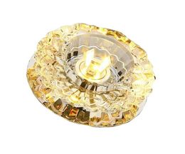 Night Lights 1 Set LED Ceiling Light Flush Mount Small Front Balcony Porch Crystal Corridors Fixture For Living Room Decoration8625014