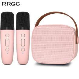 Microphones Mini Karaoke Machine for Kids,Portable Bluetooth Speaker with 2 Wireless Microphones for Kids and Adults Birthday Party Home