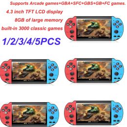 Players X7 Handheld Game Console Portable Game Player 8GB 4.3 inch TFT Display Pocket Video Game Console AV TV Out MP3 MP4 Player