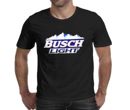 Fashion Mens Busch Light Beer logo black Round neck t shirt Printing Superhero shirts Package white light Logo8779703