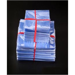 Gift Wrap 100Pcs Pvc Heat Shrink Film Bag Plastic Membrane Shrinkable Packaging Clear Cosmetics Books Shoes Storage Packing Drop Del Dhn3K