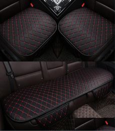 Car Seat Covers Car Seat Ers Leather Er Set Front Rear Backseat Cushion Chair Protector Mat Pad Interior Accessoriescar Drop Deliv5683897