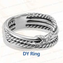 Women 2024 1 Ring DY For 1 High Quality Wedding rings engagement Station Cable Collection Vintage Ethnic Loop Hoop Pendant Punk designer dy Jewellery gift Band 4B24