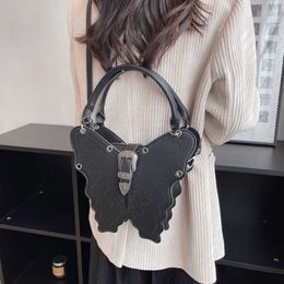 Totes Butterfly Shape Crossbody Bag Girls Funny Handbag For Women Tote Messenger Bag PU Leather Cute Ladies Shoulder Bag Purses Y2251R