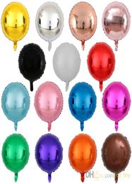 18 inch Multi Colour Round Foil Mylar Balloons for birthday party decorations Wedding decorations engagement party celebration holi2062527