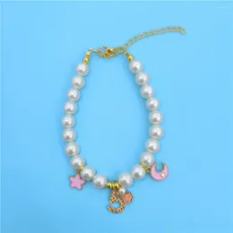 Dog Collars Pet Pearl Collar Little Cat Love Necklace Cute Jewellery Accessories Puppy Stars Dogs Products