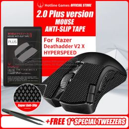 Mice Hotline Games 2.0 Plus Mouse AntiSlip Grip Tape for Razer DeathAdder V2 X HYPERSPEED Moisture Wicking,Pre Cut,Easy to Apply
