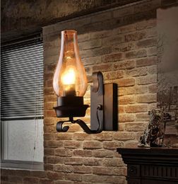 Retro Rustic Nordic Glass Wall Lamp Bedroom Bedside Wall Sconce Vintage Industrial Light Fixtures Aisle Staircase Lamps8008733