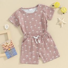 Clothing Sets Fhutpw Toddler Baby Boy Clothes Summer Short Sleeve Letter Tops Casual Shorts Set Infant 6 12 18 24 Months Outfits