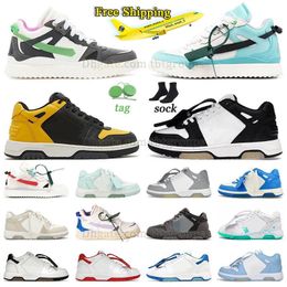 Free Shipping Top Quality Out Of Office Casual Shoes OOO Low Tops Platform Sneakers Offes Leather White Panda Grey Black Syracuse Walking Tennis Trainers Sports 36-45