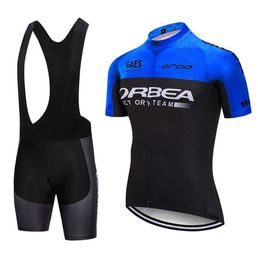 Summer Men039s Bicycle Clothing Shortsleeved Cycling Jersey Comfortable Breathable Bib Shorts Suit Orbea Racing Sets8204041