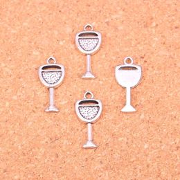 156pcs Antique Silver Plated wine glass Charms Pendants for European Bracelet Jewellery Making DIY Handmade 20 9mm234p