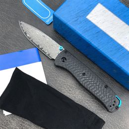 High Quality BM 535 Bugout Pocket Folding Knife Damascus Blade Carbon Fibre Handle Outdoor Camping Survival Tactical Knives BM 15535 940 3300 533 15080 Tool